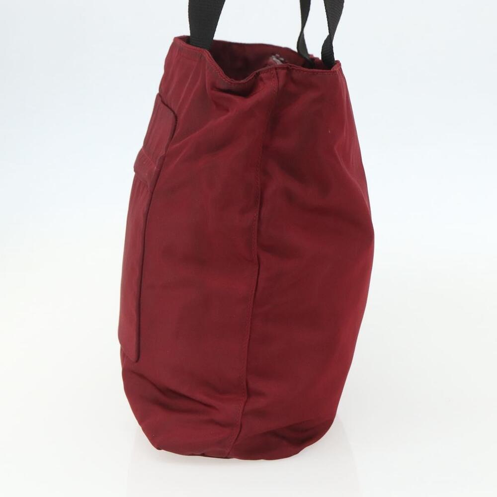 PRADA Sports Tote Bag Nylon Red Silver Auth ti3508 - Picture 4 of 16
